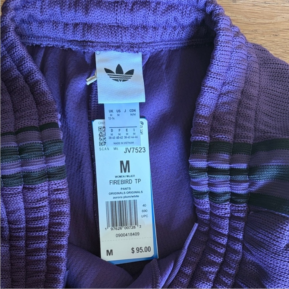 Adidas Women's Purple Firebird Wide-Leg Pants - Picture 12 of 12